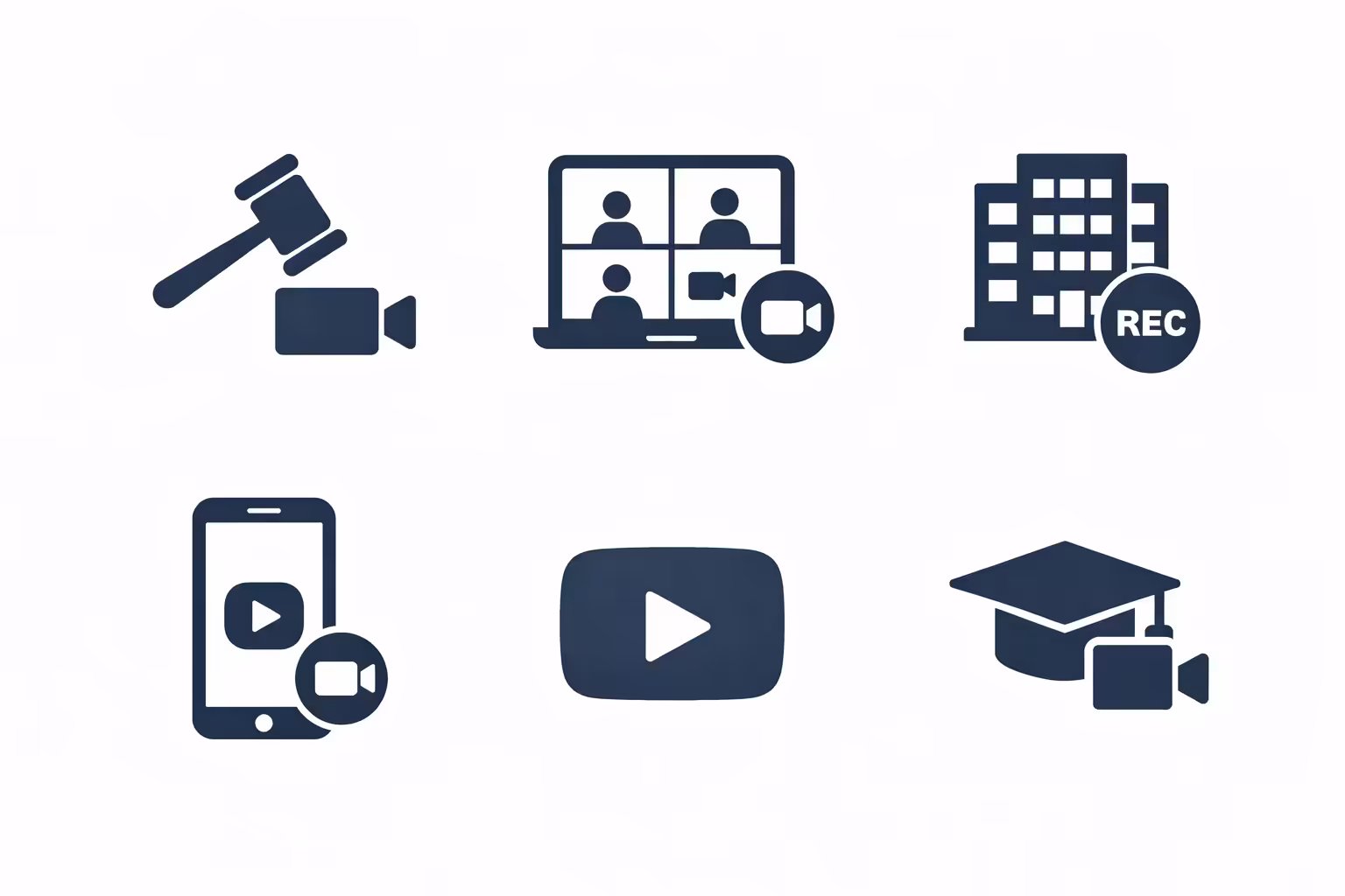 Tipos de vídeo mais comuns para degravação: audiências por videoconferência, depoimentos gravados, reuniões de compliance e vídeos de YouTube